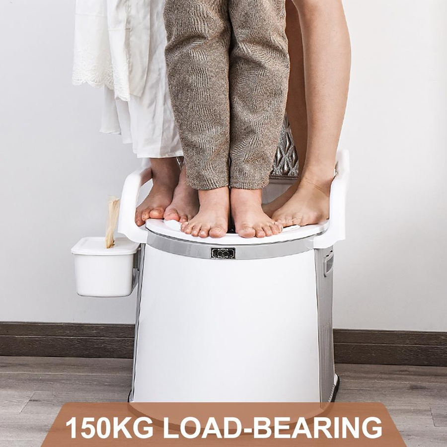 Tragbare Campingtoilette von Decor Dream in Gold für Erwachsene und Kinder mit 150 kg Tragkraft - Bild 3
