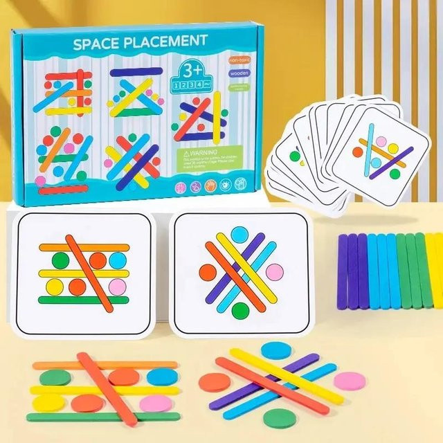 Linyi toy Regenbogen Puzzle Bunt / Mehrfarbig ab 3 Jahren - Bild 1