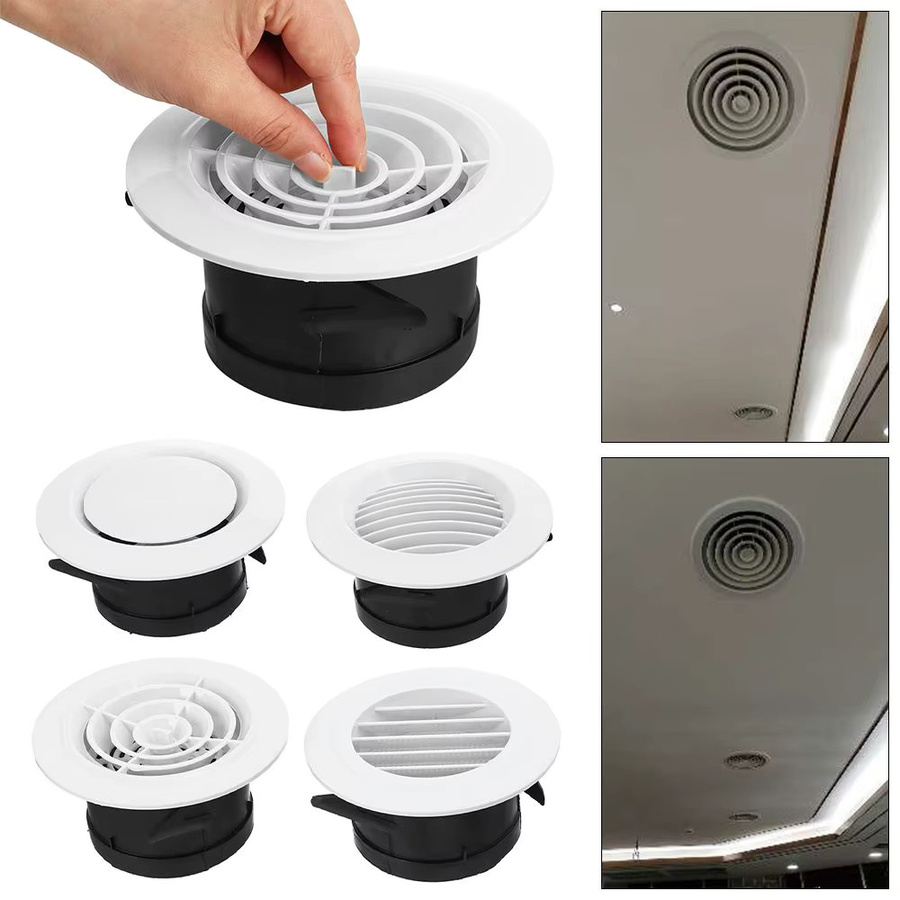 Runde Lüftungsabdeckung für Kanalventilation und Kühlergrill, Durchmesser: 150 mm, Farbe: Weiß - Bild 2