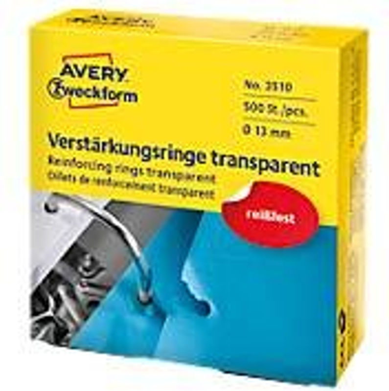Avery Zweckform Lochverstärkungsringe aus Kunststoff, transparent - Bild 2