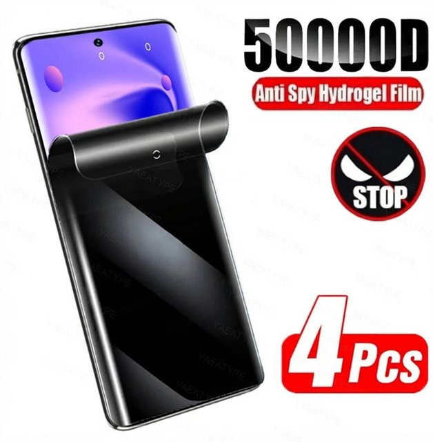 4er-Pack Xiaomi Redmi Note 14 Pro und Note 14 Pro Plus Datenschutz-Hydrogel-Displayschutzfolie - Bild 1