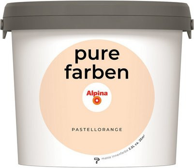 Alpina Wandfarbe Pure Farben Pastellorange matt 2,5 l - Bild 1