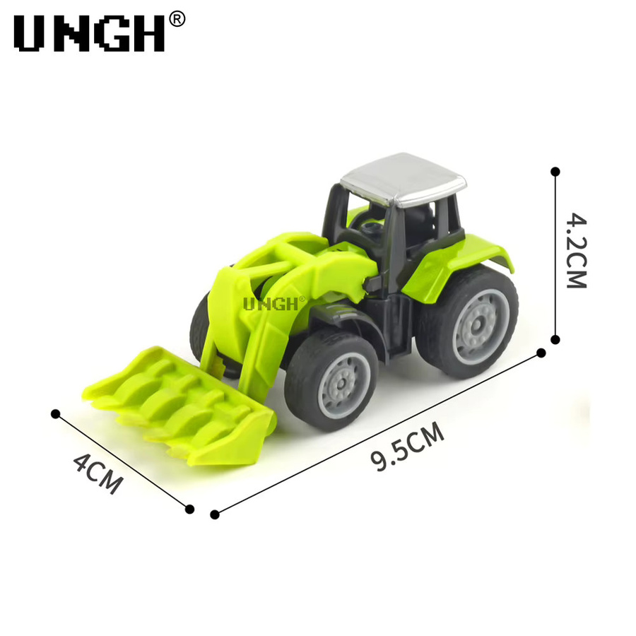 UNGH Green Fram Fahrzeug Diecast Engineering Auto Gabelstapler Modell, 4-teiliges Set - Bild 4