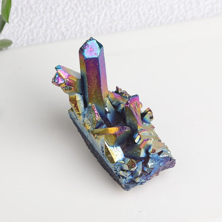 Regenbogen Titan Kristall Cluster von changxingqiao als Heilkristall und Reiki Stein in Multicolor - Bild 6