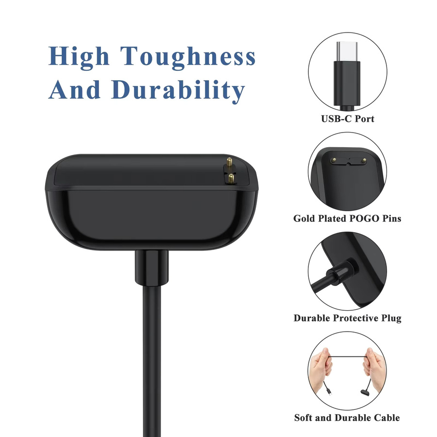 Fitbit Uhrenladegerät USB-C, Schwarz, für Charge 5 6, Luxe - Bild 2