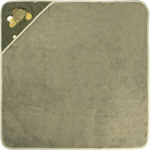 Fehn Kapuzenbadetuch in Oliv, B/H: 80 x 80 cm - Bild 1