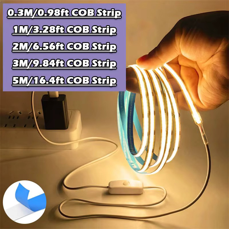 Acosh Neon COB LED-Streifen USB Flexibler LED-Lichtstreifen Warmweiß für Treppen und Möbel - Bild 2