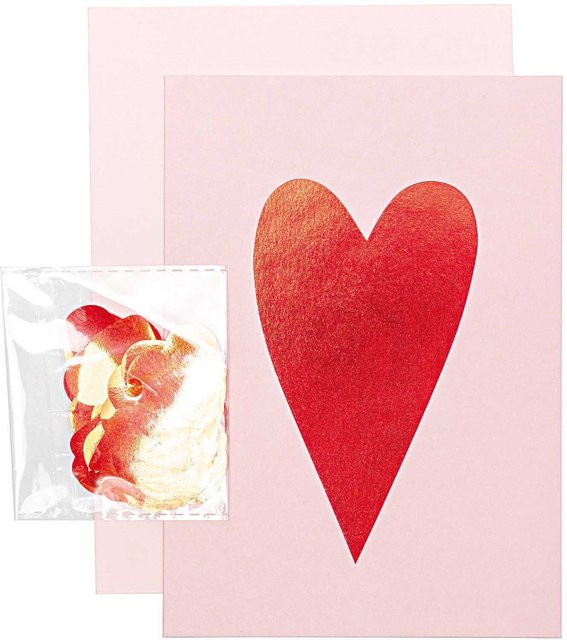 Rico Design Paper Poetry Grußkartenset It must be love in Rot - Bild 1
