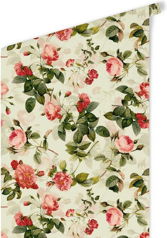 K&L Wall Art Vintage Vliestapete mit Pfingstrosen und Rosen in Mehrfarbig, matt - Bild 1