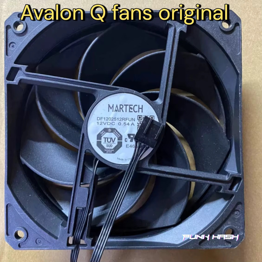 2 Stück Canaan Avalon Q Kühlventilator DF1202512RFUN 12V Ersatz-Miner-Lüfter in Schwarz für Avalon Q Bitcoin ASIC Miner - Bild 2