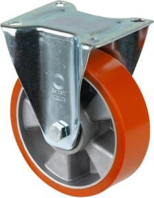 BS Transportrolle L410.B90.160 Bockrolle aus Aluminium in Orange mit 160 mm Raddurchmesser - Bild 1