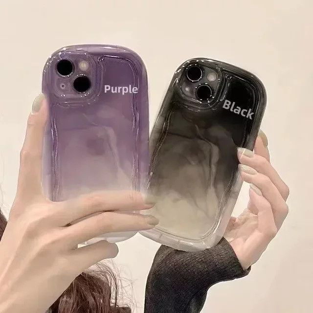 Transparente kreative Schutzhülle für iPhone 15 Plus, 14, 13, 12, 11, XS, XR in Schwarz - Bild 1