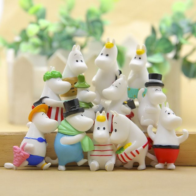 Bandai Moomins Figuren, 12-teiliges Set, bunt, Kunststoff - Bild 1