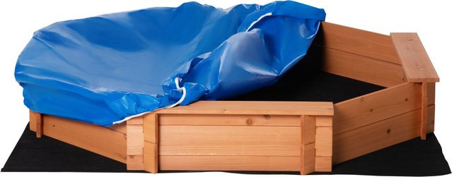 Outsunny Sandkasten 8-eckig, mit Abdeckung, aus Massivholz, ab 3 Jahre - Bild 1