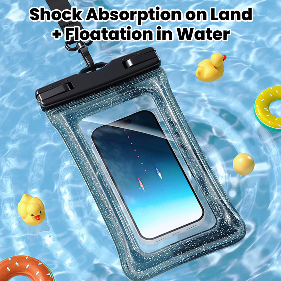 Wasserdichte elough Handytasche mit Touchscreen und Luftkammer in Pink zum Schwimmen und Tauchen - Bild 3