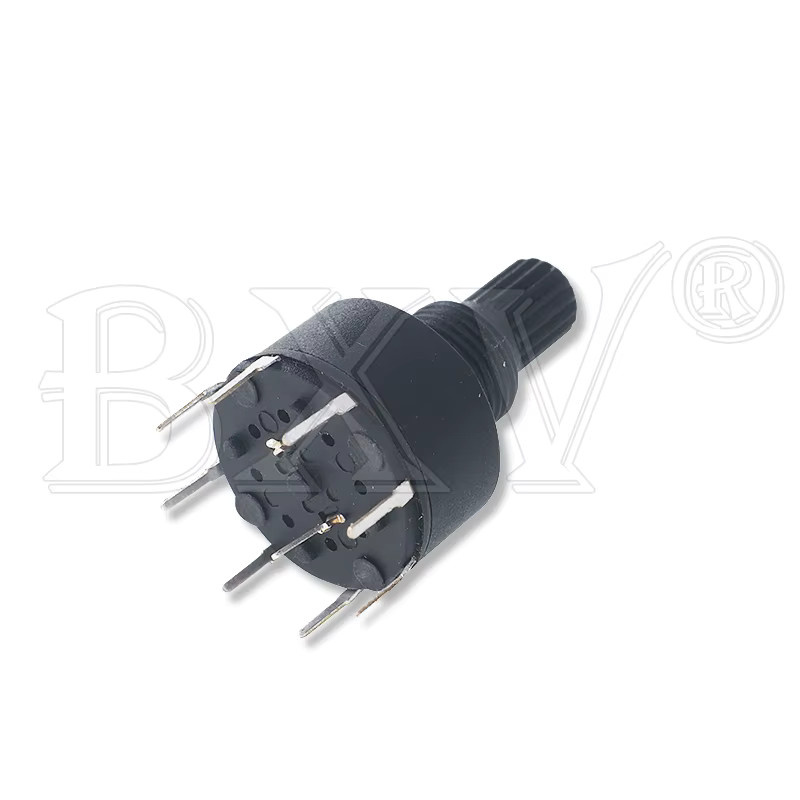 ibuw Drehschalter RS16 aus Kunststoff in Schwarz mit 16mm Pol und 15mm Griff Länge - Bild 2