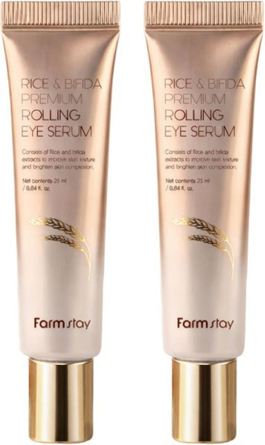 Farmstay Reis & Bifida Premium Roll-on Augen Serum, 2 x 25 ml - Bild 1