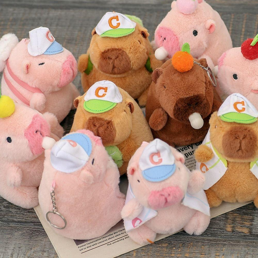 Fashnics Rosa Plüsch Capybara Puppe Stofftier - Bild 2