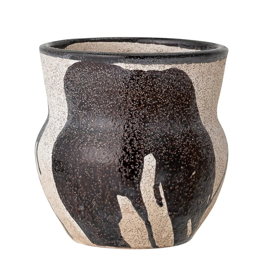 Bloomingville Blumentopf Nala aus Terrakotta in Schwarz, Höhe: 14,5 cm - Bild 1