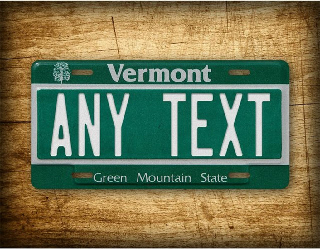 CIFBUY Metallschild Vermont Green Mountain State Wanddekoration in Weiß und Grün - Bild 1
