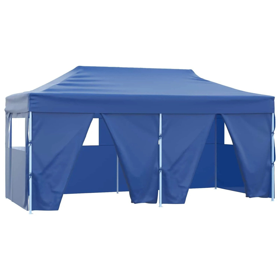 vidaXL Party-Zelt Blau aus Oxford-Stoff und Stahl, B/T/H: 580 x 291 x 315 cm - Bild 2
