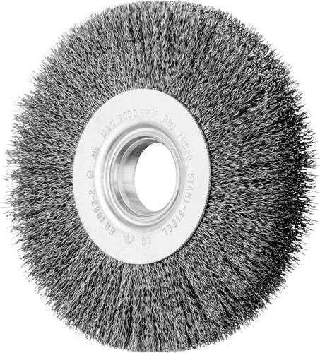 PFERD Rundbürste RBU ungezopft aus Stahl-Draht mit 0,30 mm Drahtstärke, Durchmesser: 125 mm, Breite: 20 mm - Bild 1