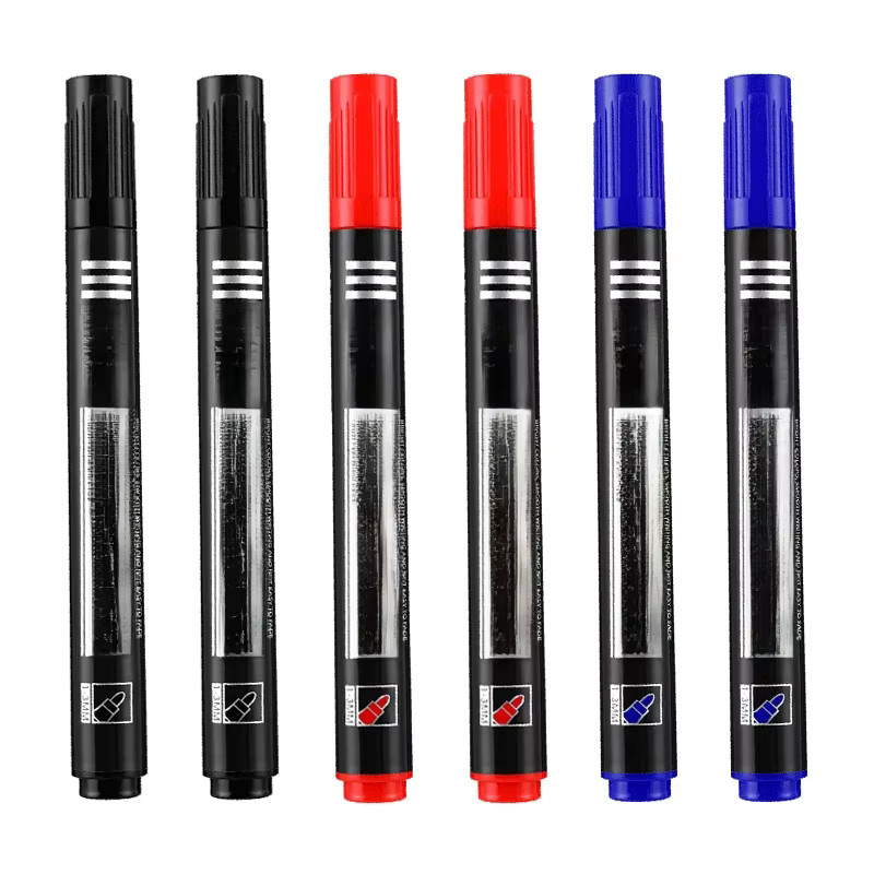 Genkky Permanent Marker Set mit feiner Spitze, wasserfeste Tinte, 1,5 mm Strichstärke, Farben: Schwarz, Blau, Rot - Bild 7