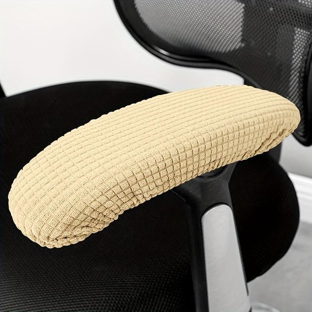 NATAWA Armlehnenbezüge für Büro- und Gaming-Stühle, 2er-Set, Beige, Polyester-Jersey - Bild 1