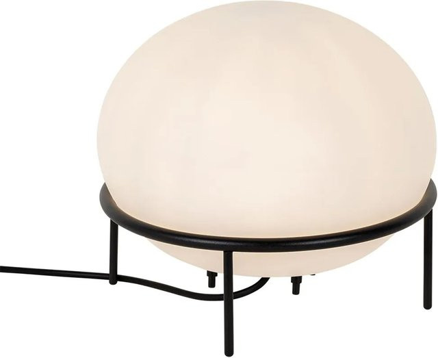 QAZQA Jannie Design Tischleuchte für den Außenbereich Schwarz, dimmbar, IP65, E27 - Bild 1