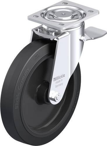 Blickle Stahlblech-Lenkrolle LH-POEV 250XR-ST in Schwarz und Grau mit Rad-Durchmesser 250 mm und einer Tragfähigkeit von max. 600 kg - Bild 1