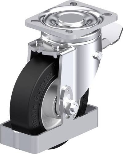 Blickle Stahlblech-Lenkrolle LH-ALEV 125K-1-ST-FS in Schwarz und Grau mit 125 mm Rad-Durchmesser und einer Tragfähigkeit von max. 250 kg - Bild 1