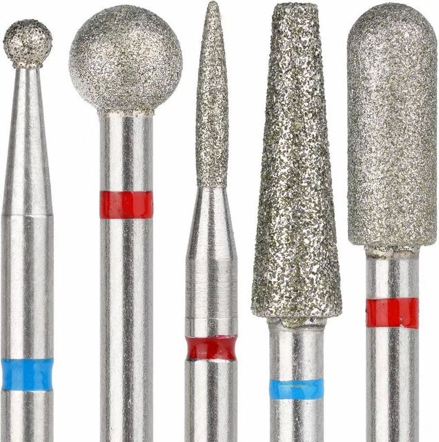 Ysen Diamant Nagel Bohrer Set, 5 Stück, für elektrische Maniküre-Geräte - Bild 1