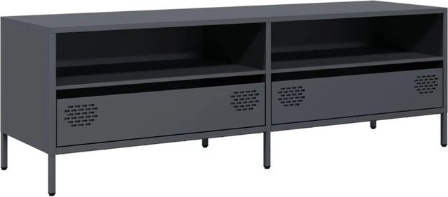 vidaXL TV-Schrank aus kaltgewalztem Stahl in Anthrazit im Industrie-Stil B/T/H: 135 x 39 x 43,5 cm - Bild 1