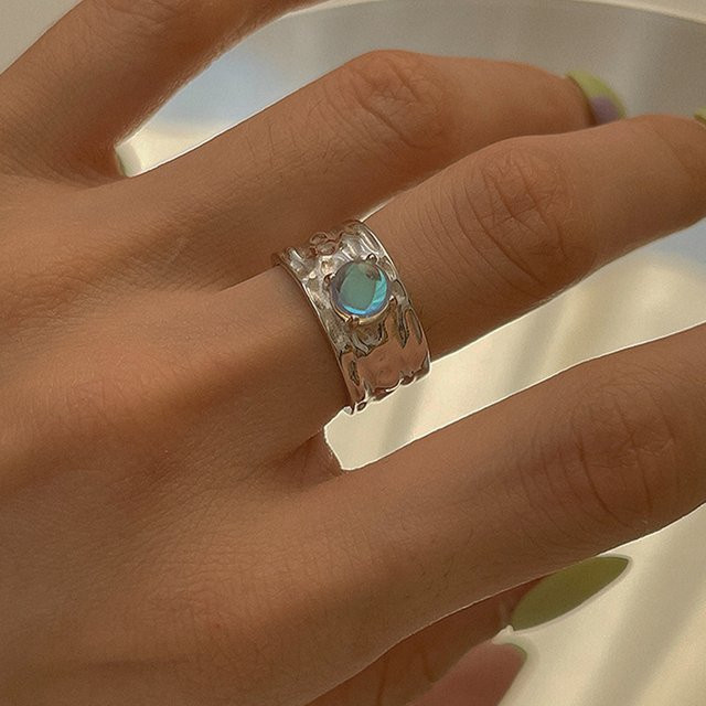 xiyanike Fingerringe, Zirkonia, Silber, Unisex - Bild 1