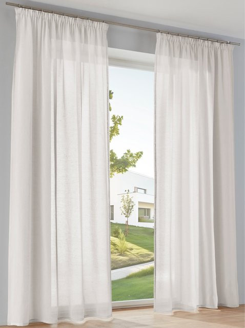 Dekostore Heine Home in Weiß, semi-transparent, aus 100% Polyester - Bild 1