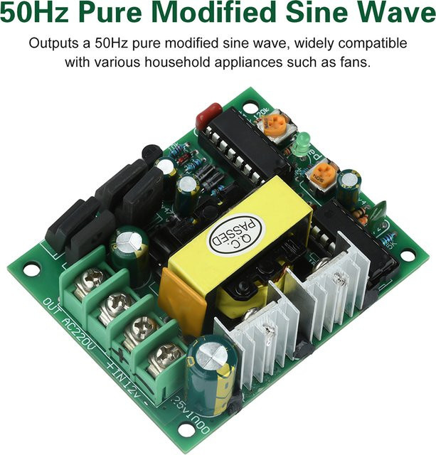 diymore DC 12V zu AC 220V Wechselrichter-Platine 100W DC-AC Aufwärtswandler-Modul mit Überlastschutz - Bild 1