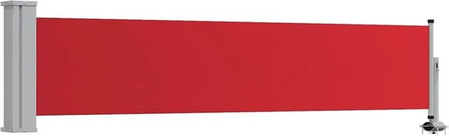 vidaXL Ausziehbare Seitenmarkise aus Polyester in Rot, B/H: 300 x 60 cm - Bild 1