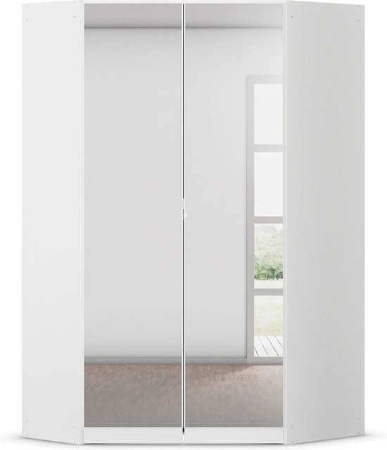 RAUCH BLUE Costa Eckschrank mit Spiegel und Drehtüren in Weiß, B: 117 cm, T: 54 cm, H: 197 cm - Bild 1