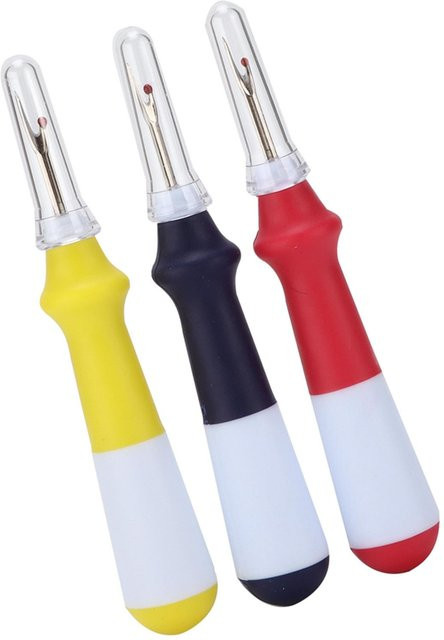 GoolRC Nahttrenner Set aus Edelstahl in Bunt und Weiß, 3 Stück ergonomische Fadenentferner - Bild 1