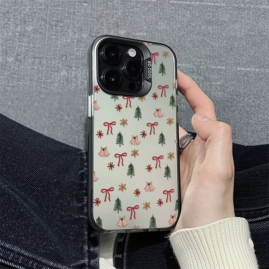 Stoßfeste iPhone Handyhülle mit Schneeflocken und Schleife in Multicolour für Apple iPhone 11 bis iPhone 17 Pro Max - Bild 3