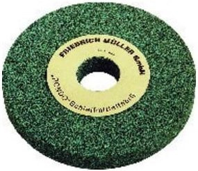 Müller Schleifscheibe mit Aussparung aus Silicium-Carbid, Körnung K80, Grün, Durchmesser: 30 cm, Breite: 4 cm, Höhe: 7,6 cm - Bild 1