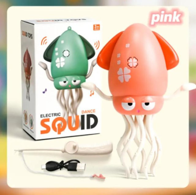 Linyi toy Tanzender Oktopus Elektrisch rosa mit Musik ab 3 Jahren - Bild 1