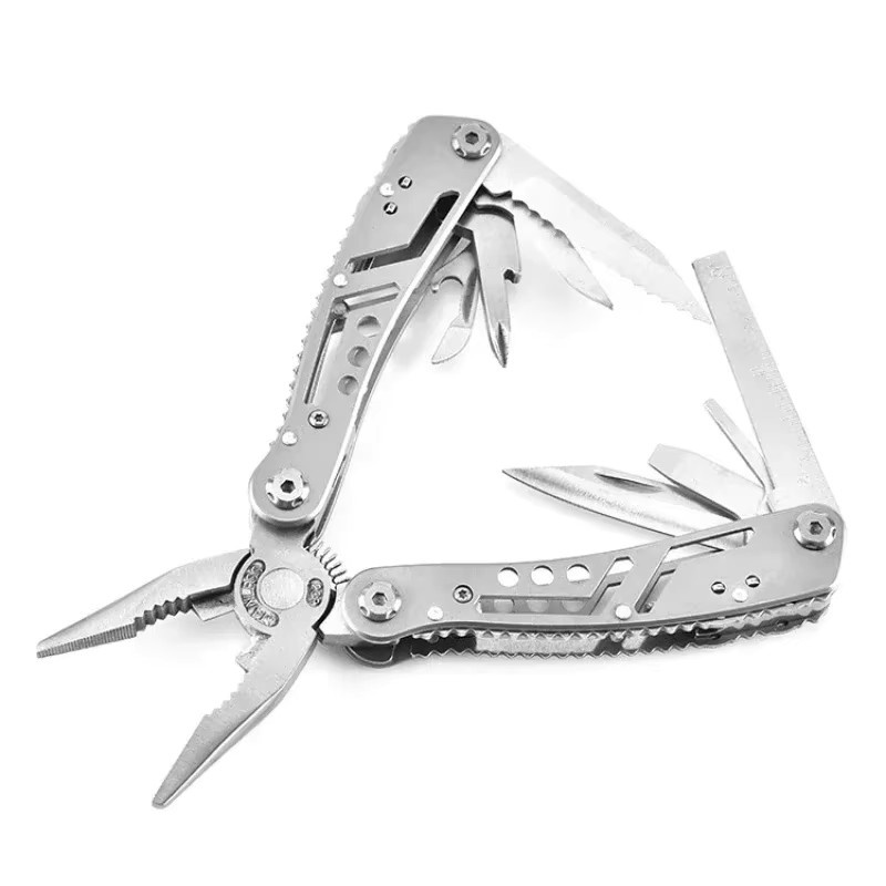 QHSPE Multifunktions Edelstahl Taschenmesser mit Zange und Multi-Tool als tragbare Klappzange für Outdoor und Reparaturen - Bild 2