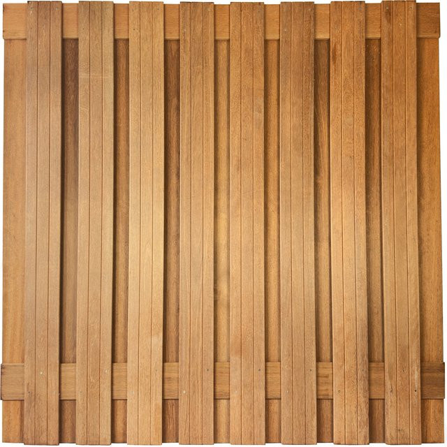Sichtschutzzaun Dichtzaun aus Hartholz mit 19 Dielen, Höhe: 180 cm, Breite: 180 cm - Bild 1