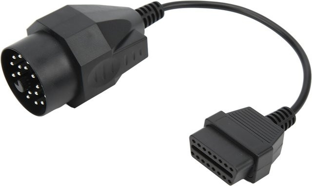 KaiSai 20-Pin auf 16-Pin OBD2 Adapter aus hitzebeständigem ABS in Grau und Schwarz - Bild 1
