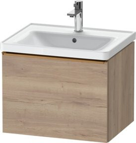 Duravit Waschtischunterschrank D-Neo in Beige und Weiß mit mattem Ei-Marmor-Finish, B/T/H: 58,4 x 45,2 x 44 cm - Bild 1
