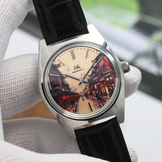 HEIMDALLR Armbanduhr, Handaufzug, 36 mm, Weiß, Leder, Herren - Bild 1