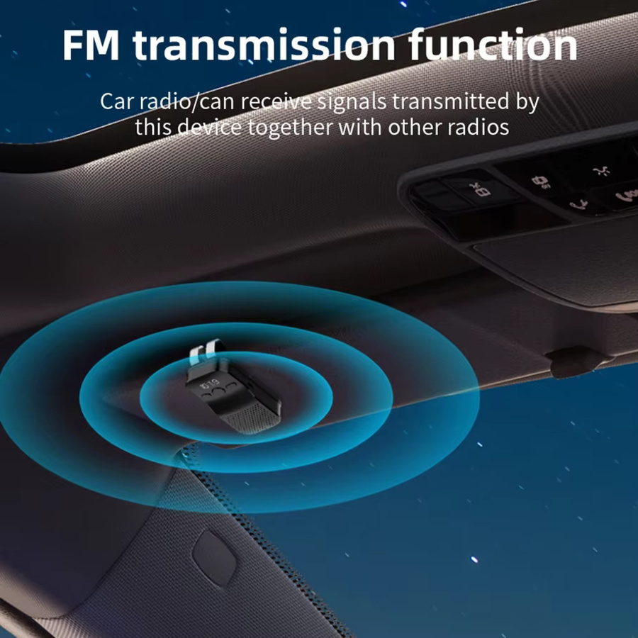 Kebidumei Bluetooth 5.4 Car Kit Freisprecheinrichtung mit Noise Cancelling und MP3 Musik Player in Schwarz - Bild 2