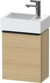 Duravit Waschtischunterschrank D-Neo mit 1 Tür, Wandmontage, Schwarz/Eiche Natur, B/T/H: 36,4 x 22,2 x 44 cm - Bild 1
