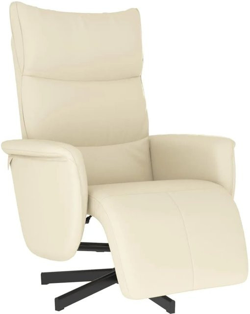 vidaXL Relaxsessel mit Fußteil in Beige aus Kunstleder mit 360-Grad-Drehfunktion - Bild 1